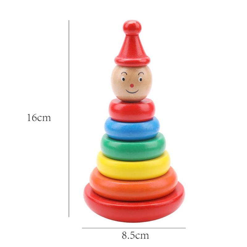 Wooden Rainbow Stacking Tower – Early Education Toy for Babies - Little Haven
