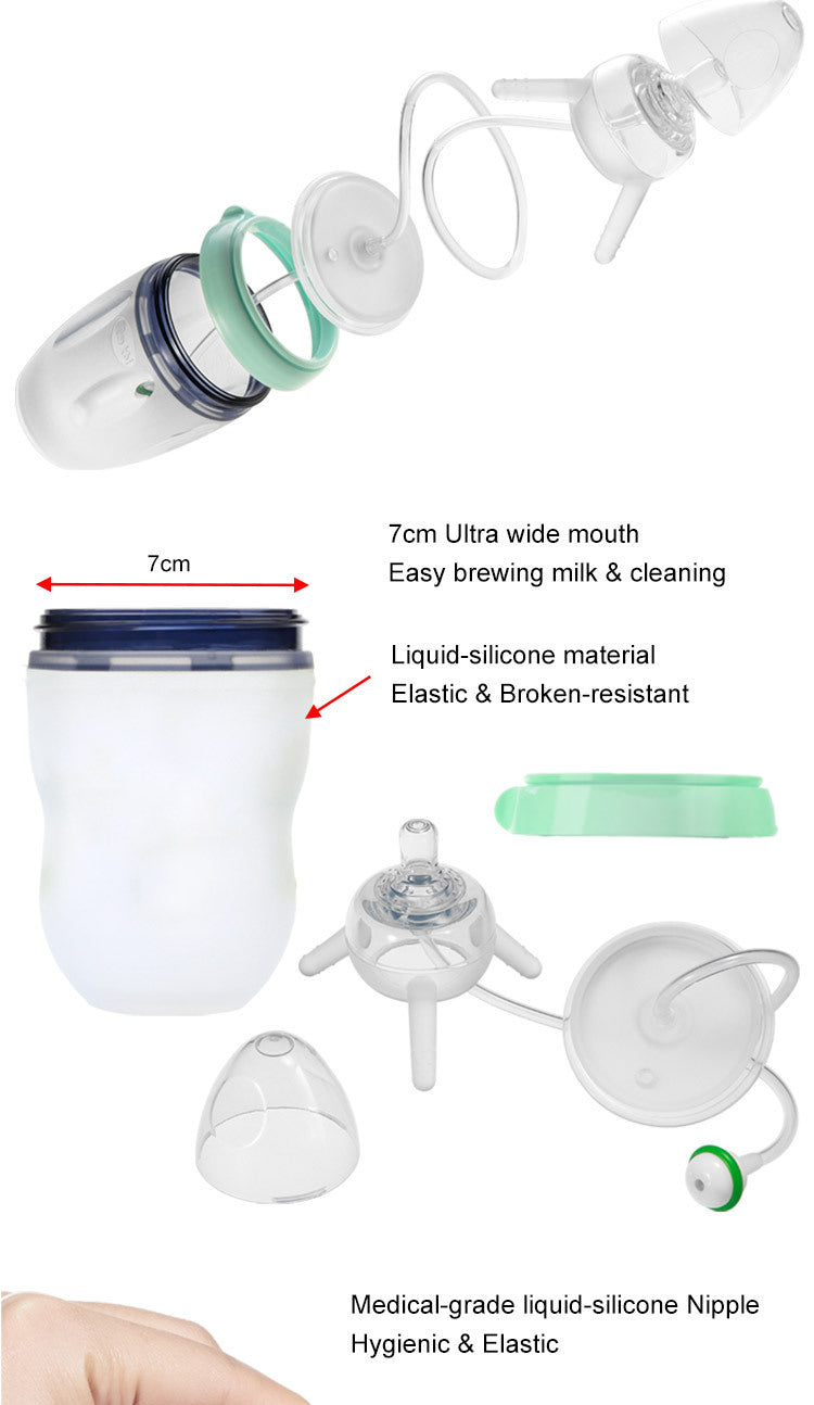 Kids Silicone Sippy Cup & Feeding Bottle – Perfect for Training Toddlers - Little Haven
