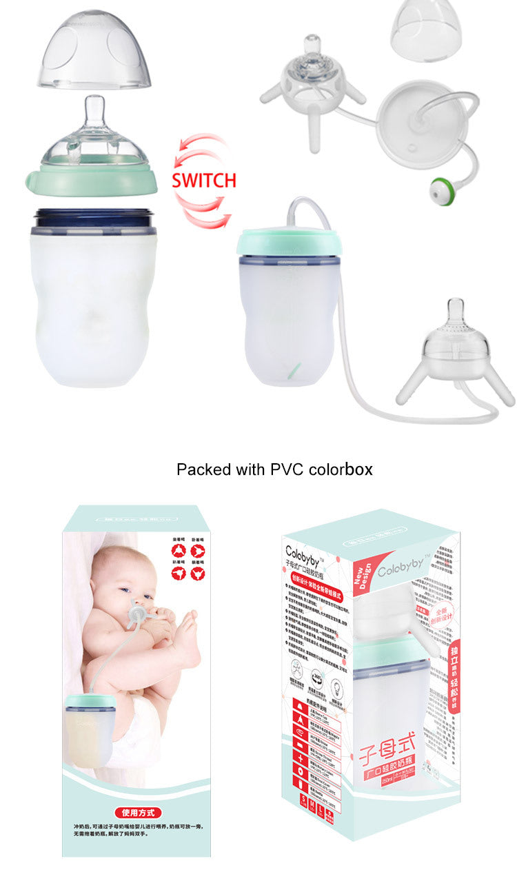 Kids Silicone Sippy Cup & Feeding Bottle – Perfect for Training Toddlers - Little Haven