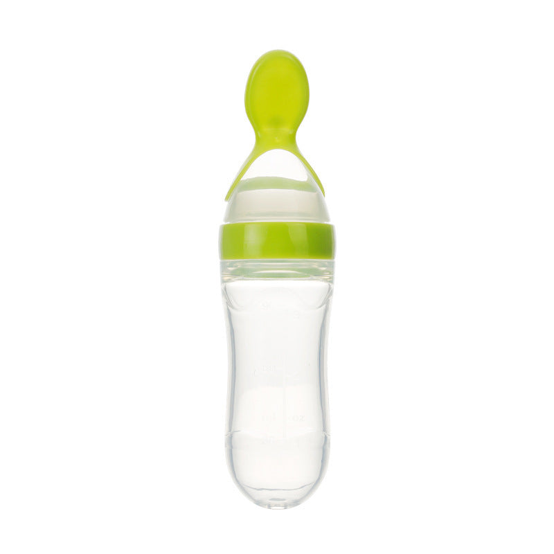 Silicone Squeeze Feeding Spoon Milk Bottle - Little Haven