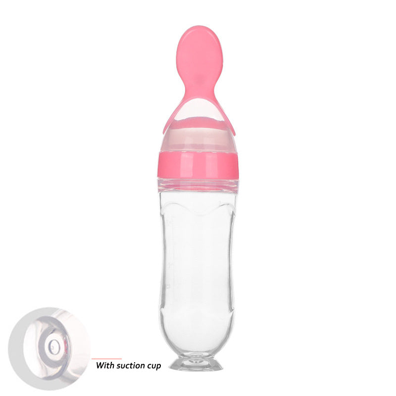 Silicone Squeeze Feeding Spoon Milk Bottle - Little Haven