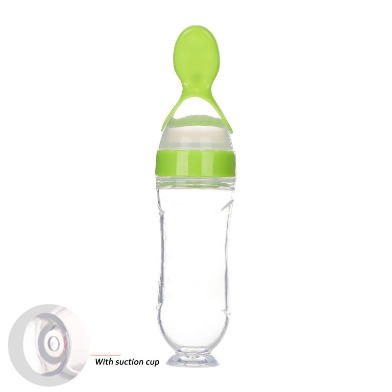 Silicone Squeeze Feeding Spoon Milk Bottle - Little Haven