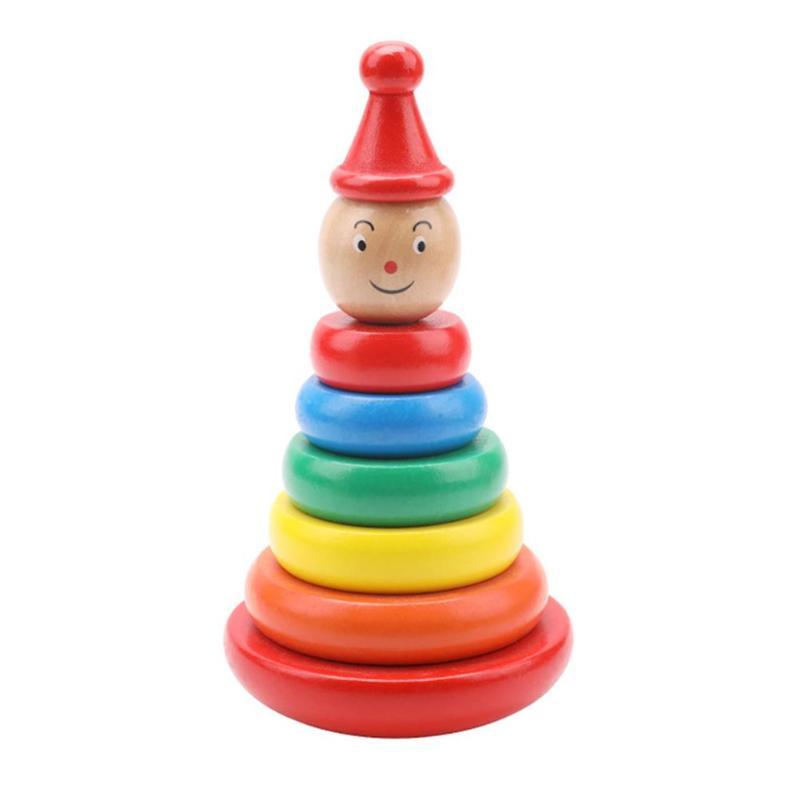 Wooden Rainbow Stacking Tower – Early Education Toy for Babies - Little Haven