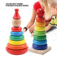 Wooden Rainbow Stacking Tower – Early Education Toy for Babies - Little Haven