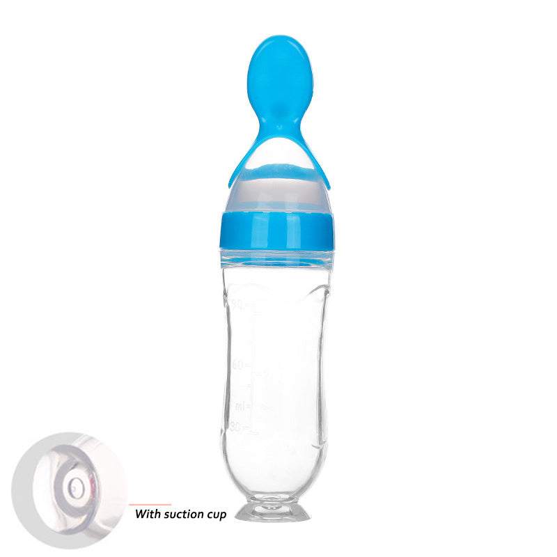 Silicone Squeeze Feeding Spoon Milk Bottle - Little Haven