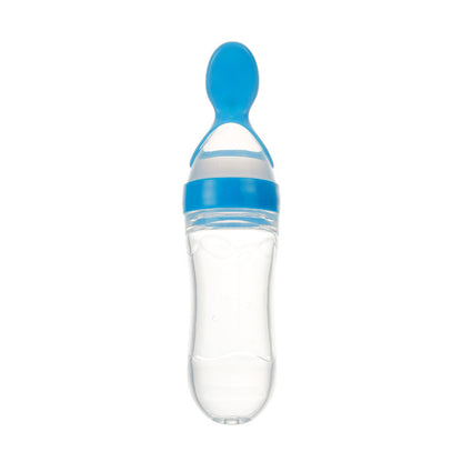 Silicone Squeeze Feeding Spoon Milk Bottle - Little Haven