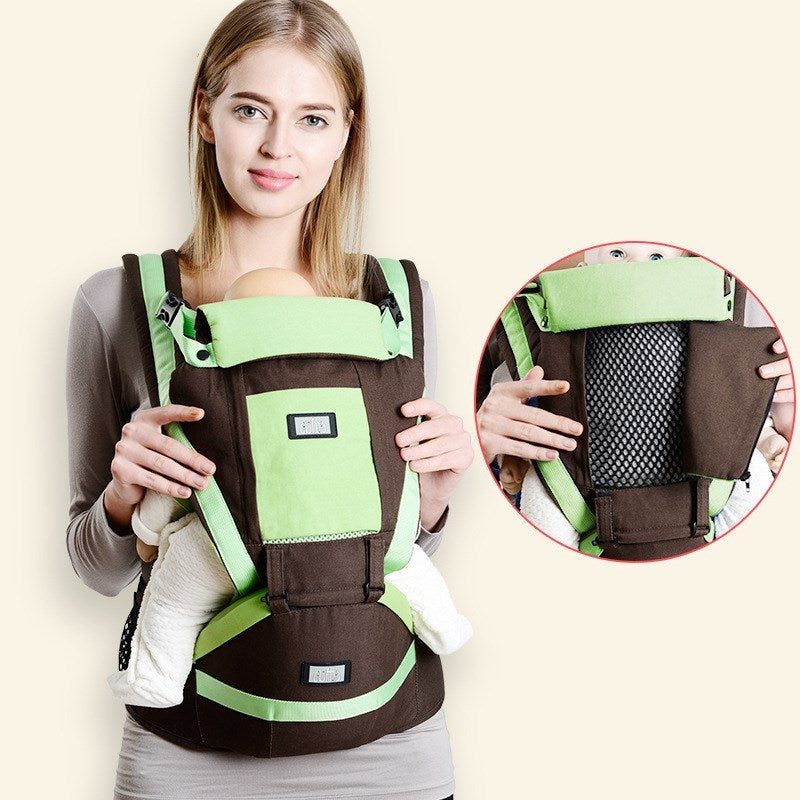 Baby Carrier Waist Stool – Comfortable & Ergonomic Strap/Back Bag - Little Haven