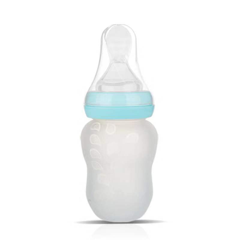 Wide Caliber 180mL Silicone Spoon Feeding Bottle – Safe & Easy Baby Feeding - Little Haven