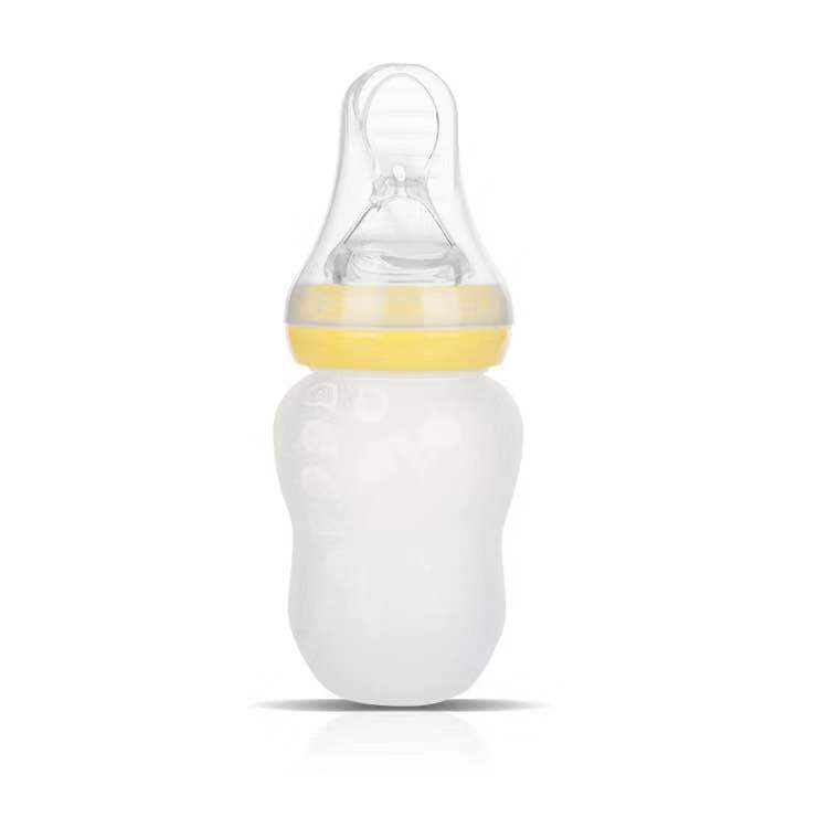 Wide Caliber 180mL Silicone Spoon Feeding Bottle – Safe & Easy Baby Feeding - Little Haven